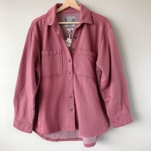 C&C California shacket NWT Dusty rose mauve oversized sweater jacket MED